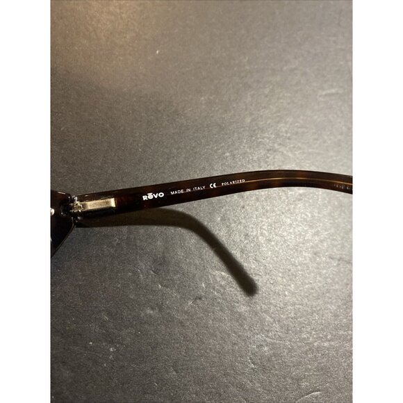 REVO 2031 62[]14 115 BROWN POLARIZED CRYSTAL SLEEK TORTOISE WRAP FLEX SUNGLASSES - Picture 6 of 9